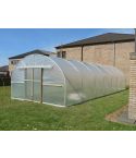 Polytunnel with Foundation Tubes for Soil